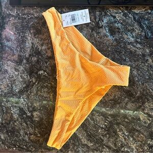 RVCA Bright Yellow Cheeky Bikini Bottom